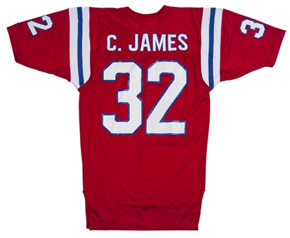 1987-88 Craig James Game Used New England Patriots Home Jersey